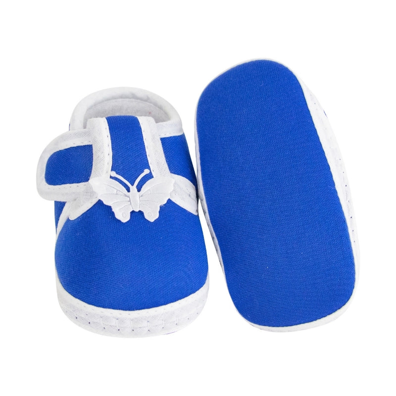 Neska Moda 6 To 12 Months Baby Boys & Girls Cotton Butterfly Velcro Booties