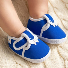 Neska Moda 6 To 12 Months Baby Boys & Girls Cotton Butterfly Velcro Booties