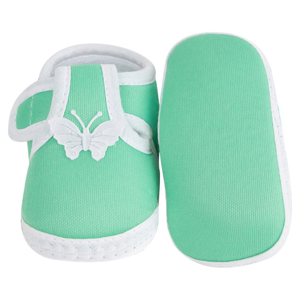 Neska Moda 6 To 12 Months Baby Boys & Girls Cotton Butterfly Velcro Booties