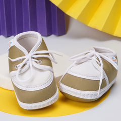 0 To 6 Months Baby Boys & Baby Girls Lace Cotton Shoe/Booties (Dark Green)-BTB4958