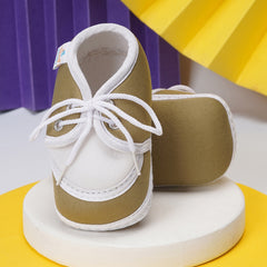 0 To 6 Months Baby Boys & Baby Girls Lace Cotton Shoe/Booties (Dark Green)-BTB4958