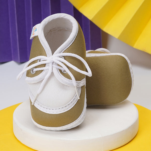 0 To 6 Months Baby Boys & Baby Girls Lace Cotton Shoe/Booties (Dark Green)-BTB4958