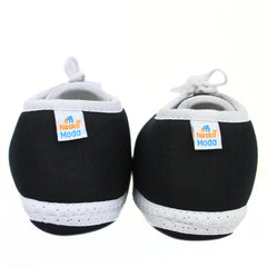 0 To 6 Months Baby Boys & Baby Girls Lace Cotton Shoe/Booties (Black)-BTB4960