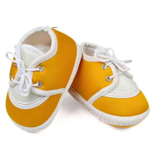 0 To 6 Months Baby Boys & Baby Girls Lace Cotton Shoe/Booties (Turmeric)-BTB4963