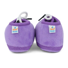 Baby Unisex Velboa Purple Lace Booties-BTB5434