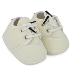 Baby Unisex Velboa White Lace Booties-BTB5436