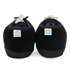 Baby Unisex Velboa Black Lace Booties-BTB5440