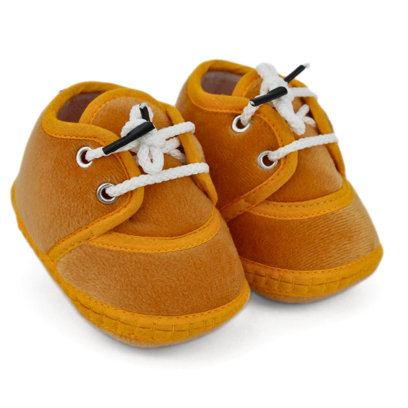 Baby Unisex Velboa Gold Lace Booties-BTB5441