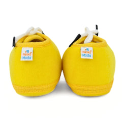 Baby Unisex Velboa Yellow Lace Booties-BTB5443