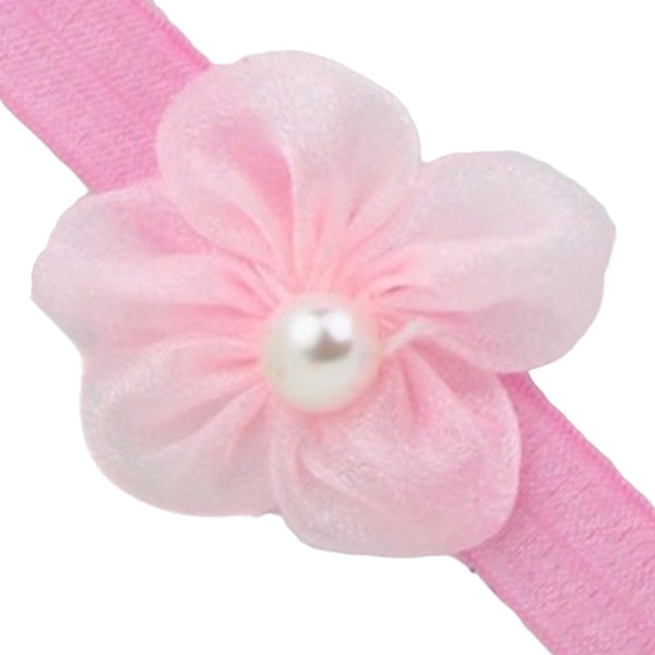 3 Months to 6 Years Baby Girls Cotton Soft Hair Band/Head Band Flower Design Hair Band (Pink)