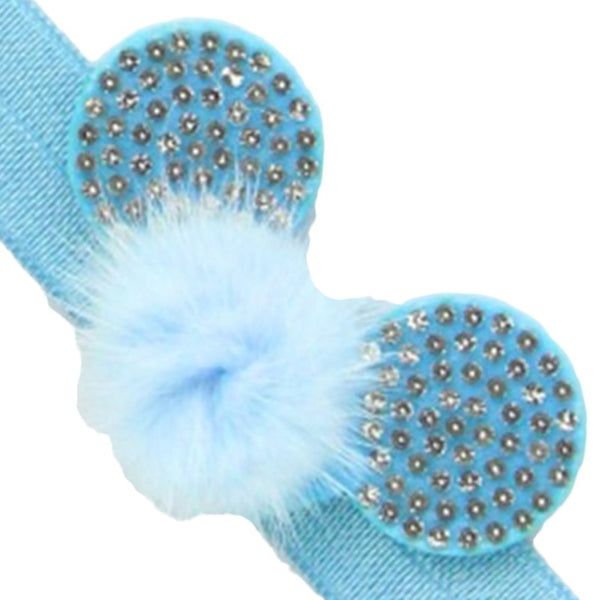 3 Months to 6 Years Baby Girls Cotton Soft Hair Band/Head Band Mini Mouse Design Hair Band (Blue)