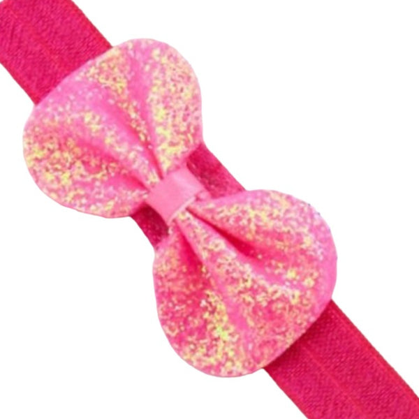 3 Months to 6 Years Baby Girls Cotton Soft Hair Band/Head Band Bow Design Hair Band (Pink)