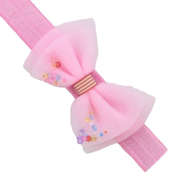 3 Months to 6 Years Baby Girls Cotton Soft Hair Band/Head Band Bow Design Hair Band (Pink)