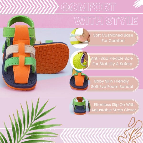 Kids Eva Velcro Sandals For Baby Girls and Boys/First Walking Sandals For 6 To 9 Months -BT4112