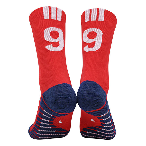 11 To 18 Years Football Socks for Boys and Girls,Mid-Calf/Crew Socks,Soccer Socks,Sports Socks Red,Blue-S2018