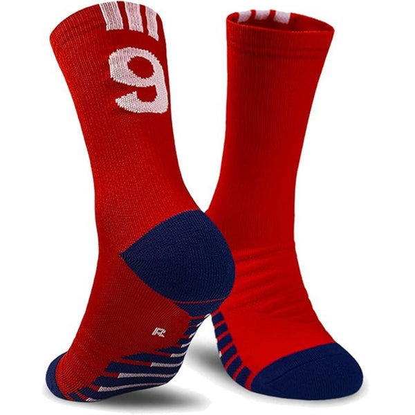 11 To 18 Years Football Socks for Boys and Girls,Mid-Calf/Crew Socks,Soccer Socks,Sports Socks Red,Blue-S2018