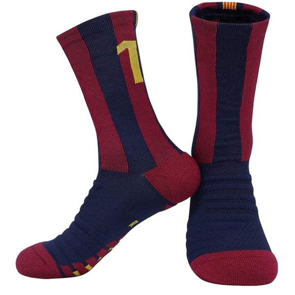 11 To 18 Years Football Socks for Boys and Girls,Mid-Calf/Crew Socks,Soccer Socks,Sports Socks Maroon,Blue-S2019