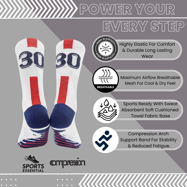 11 To 18 Years Football Socks for Boys and Girls,Mid-Calf/Crew Socks,Soccer Socks,Sports Socks White,Red,Blue-S2022
