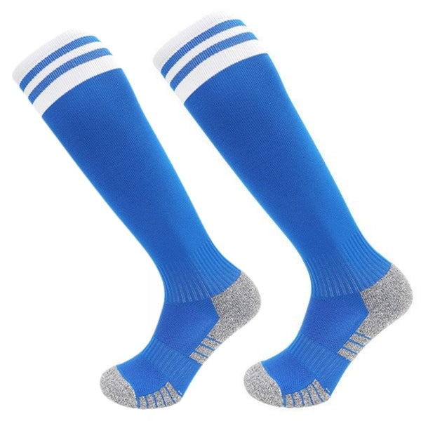 11 To 18 Years Football Socks for Boys and Girls,Knee Length Stockings,Calf Length SocksFootball Stocking,Soccer Socks,Sports Socks White,Blue-S2025