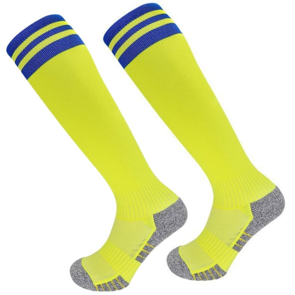 11 To 18 Years Football Socks for Boys and Girls,Knee Length Stockings,Calf Length SocksFootball Stocking,Soccer Socks,Sports Socks Yellow,Blue-S2026