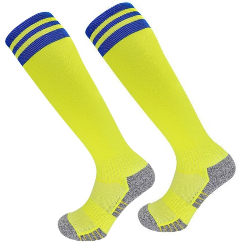 11 To 18 Years Football Socks for Boys and Girls,Knee Length Stockings,Calf Length SocksFootball Stocking,Soccer Socks,Sports Socks Yellow,Blue-S2026