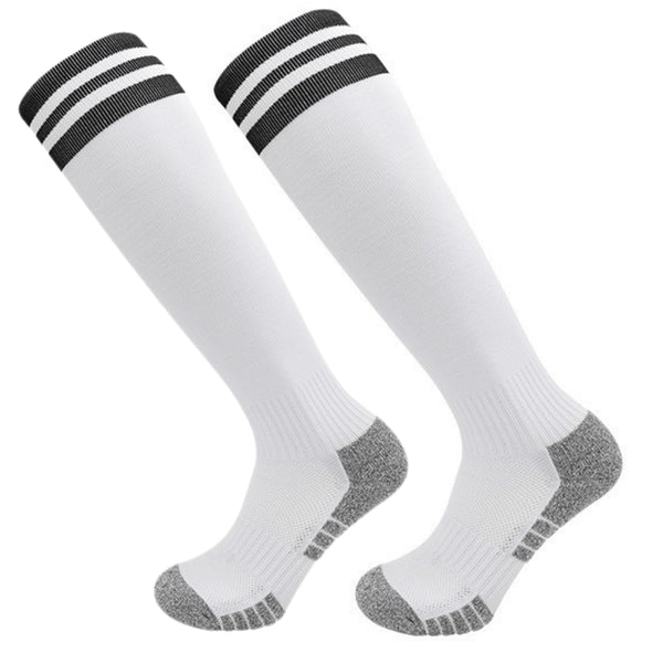 11 To 18 Years Football Socks for Boys and Girls,Knee Length Stockings,Calf Length SocksFootball Stocking,Soccer Socks,Sports Socks White,Black-S2028