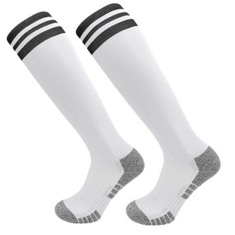 11 To 18 Years Football Socks for Boys and Girls,Knee Length Stockings,Calf Length SocksFootball Stocking,Soccer Socks,Sports Socks White,Black-S2028