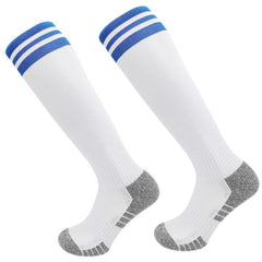 11 To 18 Years Football Socks for Boys and Girls,Knee Length Stockings,Calf Length SocksFootball Stocking,Soccer Socks,Sports Socks White,Blue-S2029
