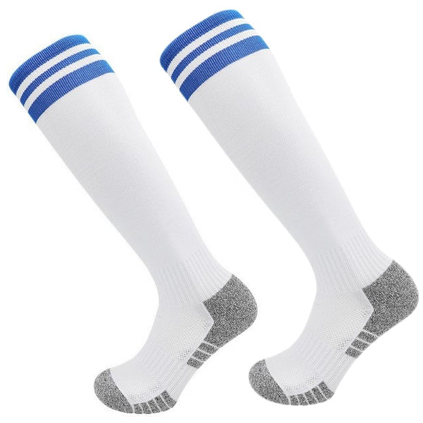 11 To 18 Years Football Socks for Boys and Girls,Knee Length Stockings,Calf Length SocksFootball Stocking,Soccer Socks,Sports Socks White,Blue-S2029