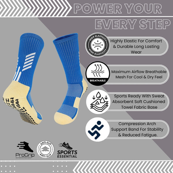 11 To 18 Years Football Socks for Boys and Girls,Mid-Calf/Crew Socks,Soccer Socks,Sports Socks Blue-S2033