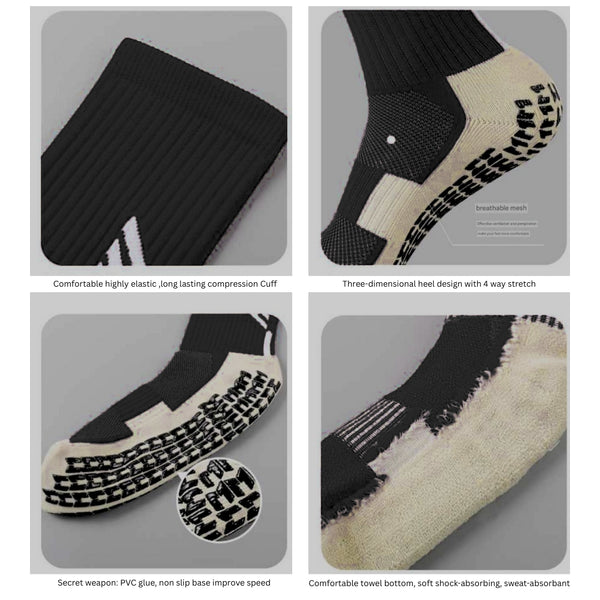 11 To 18 Years Football Socks for Boys and Girls,Mid-Calf/Crew Socks,Soccer Socks,Sports Socks Black-S2034
