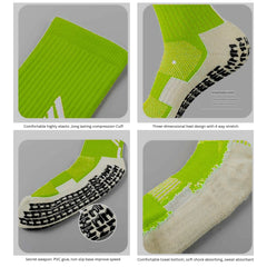 11 To 18 Years Football Socks for Boys and Girls,Mid-Calf/Crew Socks,Soccer Socks,Sports Socks Green-S2035