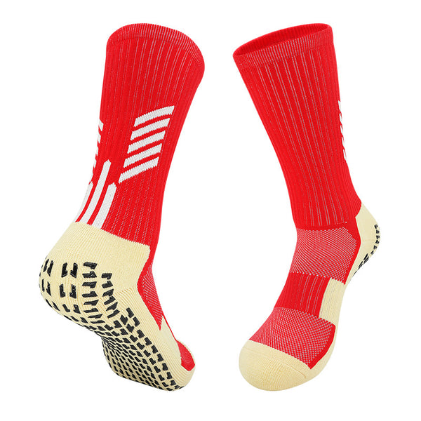 11 To 18 Years Football Socks for Boys and Girls,Mid-Calf/Crew Socks,Soccer Socks,Sports Socks Red-S2036