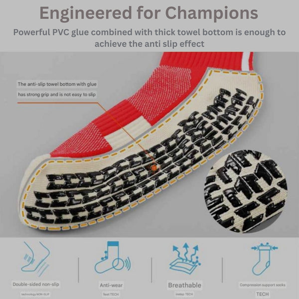 11 To 18 Years Football Socks for Boys and Girls,Mid-Calf/Crew Socks,Soccer Socks,Sports Socks Red-S2036