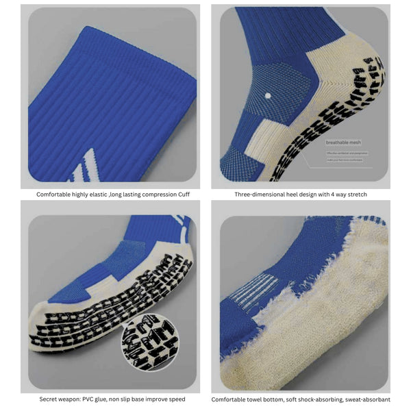 11 To 18 Years Football Socks for Boys and Girls Crew Length/Ankle Socks,Soccer Socks,Sports Socks Blue-S2040