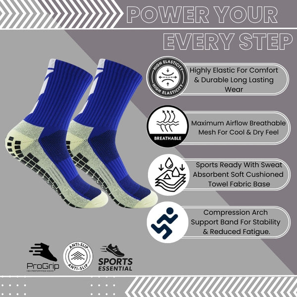11 To 18 Years Football Socks for Boys and Girls Crew Length/Ankle Socks,Soccer Socks,Sports Socks Blue-S2040