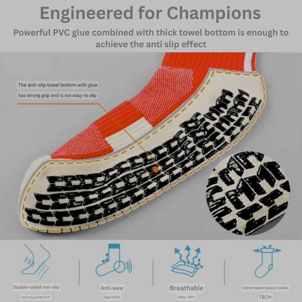 11 To 18 Years Football Socks for Boys and Girls Crew Length/Ankle Socks,Soccer Socks,Sports Socks Orange-S2041
