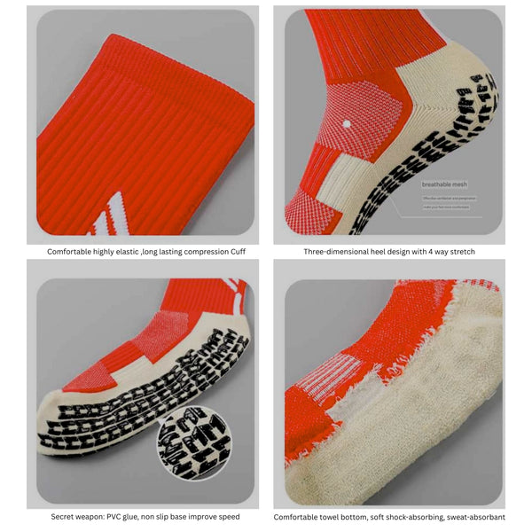 11 To 18 Years Football Socks for Boys and Girls Crew Length/Ankle Socks,Soccer Socks,Sports Socks Orange-S2041