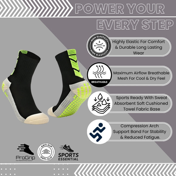 11 To 18 Years Football Socks for Boys and Girls Crew Length/Ankle Socks,Soccer Socks,Sports Socks Black,Green-S2042