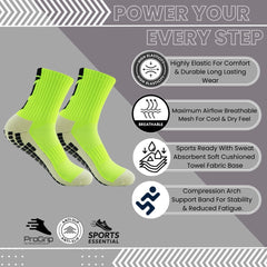 11 To 18 Years Football Socks for Boys and Girls Crew Length/Ankle Socks,Soccer Socks,Sports Socks Green-S2046