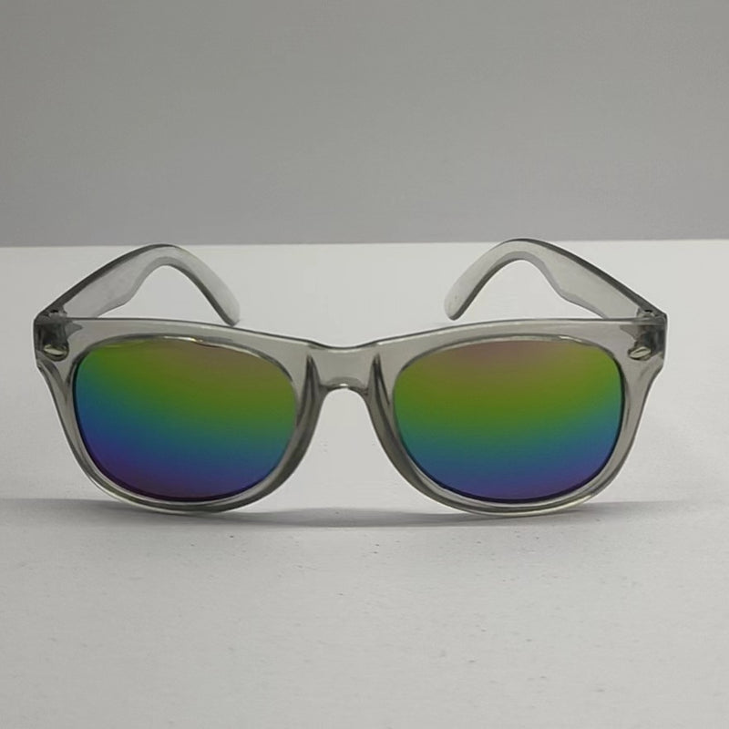 Boys & Girls Transparent Rectangular Shape Frame Stylish Ploarized UV Protection Sunglasses For 3 to 6 Years (Grey)