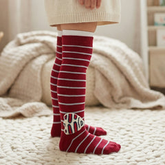 Unisex Cotton Red Calf Length Kids Long Fish Face Socks-SK1108andF11