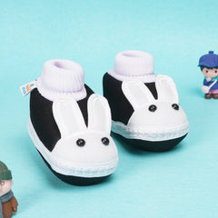 6 To 12 Months Baby Boys & Baby Girls Cute Soft Cotton Pre-Walker Rabbit Face Booties