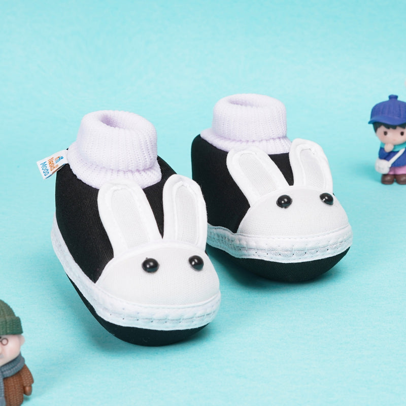 6 To 12 Months Baby Boys & Baby Girls Cute Soft Cotton Pre-Walker Rabbit Face Booties