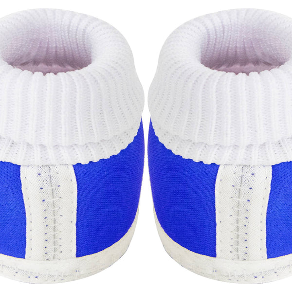 6 To 12 Months Baby Boys & Girls Cotton Pre-Walker Butterfly Frill Booties (White, Blue)-SK138