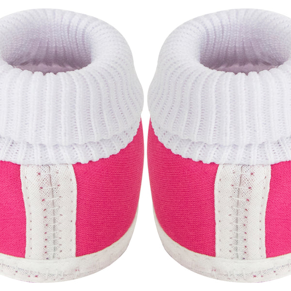 6 To 12 Months Baby Girls & Baby Boys Soft Cotton Cute Butterfly Booties (White, Pink)-SK139