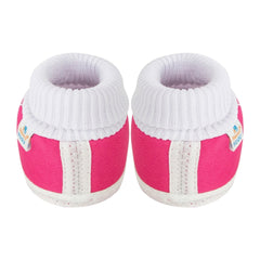 6 To 12 Months Baby Girls & Baby Boys Soft Cotton Cute Butterfly Booties (White, Pink)-SK139