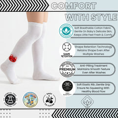 Unisex Cotton White Calf Length Kids Long Tiger Face Socks-SK1488andF04