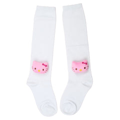 Unisex Cotton White Calf Length Kids Long Cat Face Socks-SK1486andF47