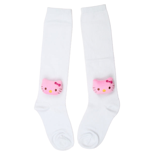 Unisex Cotton White Calf Length Kids Long Cat Face Socks-SK1486andF47